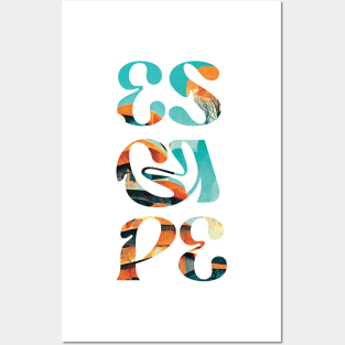 Escape. Colorful Typographic Design Posters and Art